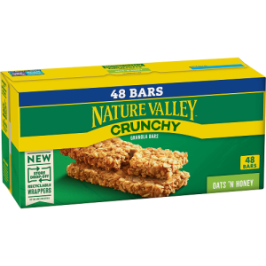 Nature Valley Crunchy Granola Bars, Oats 'n Honey, 1.49 oz, 24 ct, 48 bars( Bulk)