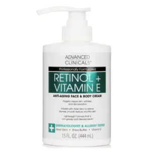 Advanced Clinicals Retinol + Niacinamide Anti Aging Cream15 oz